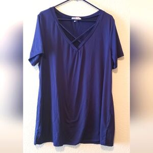 No Comment Navy T-shirt, Size 3x